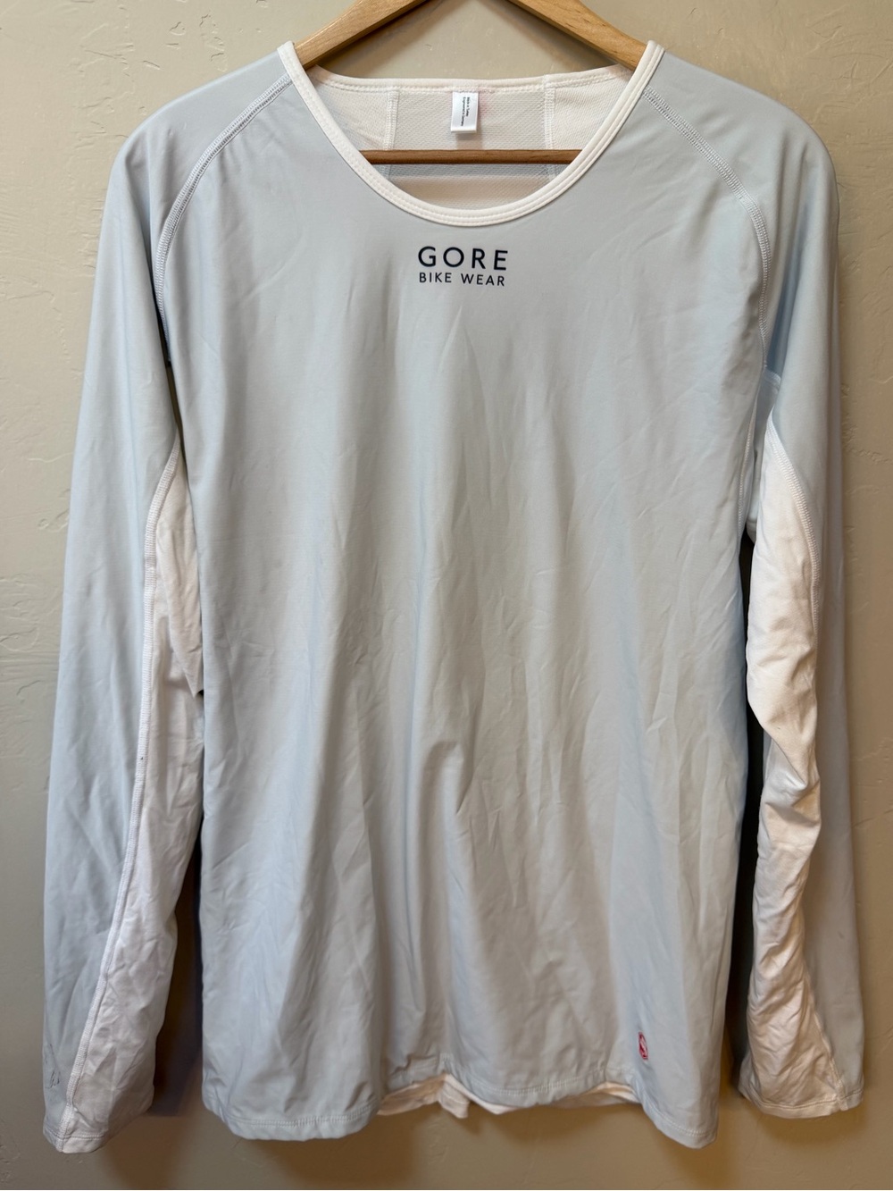 Gore Bike Wear Windstopper Shirt Womens XL Grey White Base Layer Cycling READ